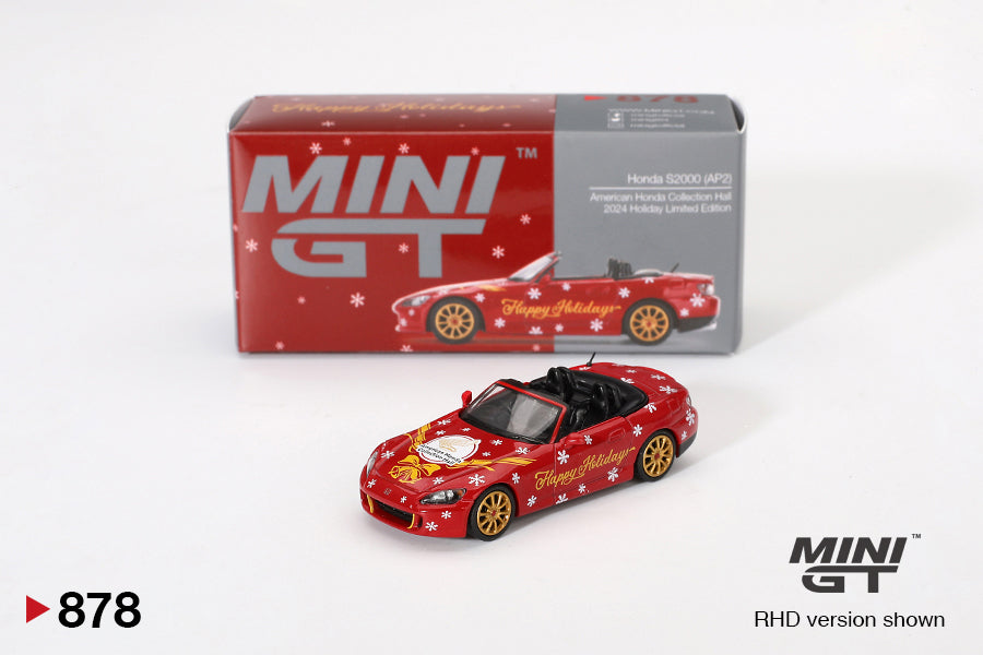 Mô hình xe Mini GT 1:64 Honda S2000 (AP2) American Honda Collection Hall 2024 Holiday Limited Edition - MGT00878