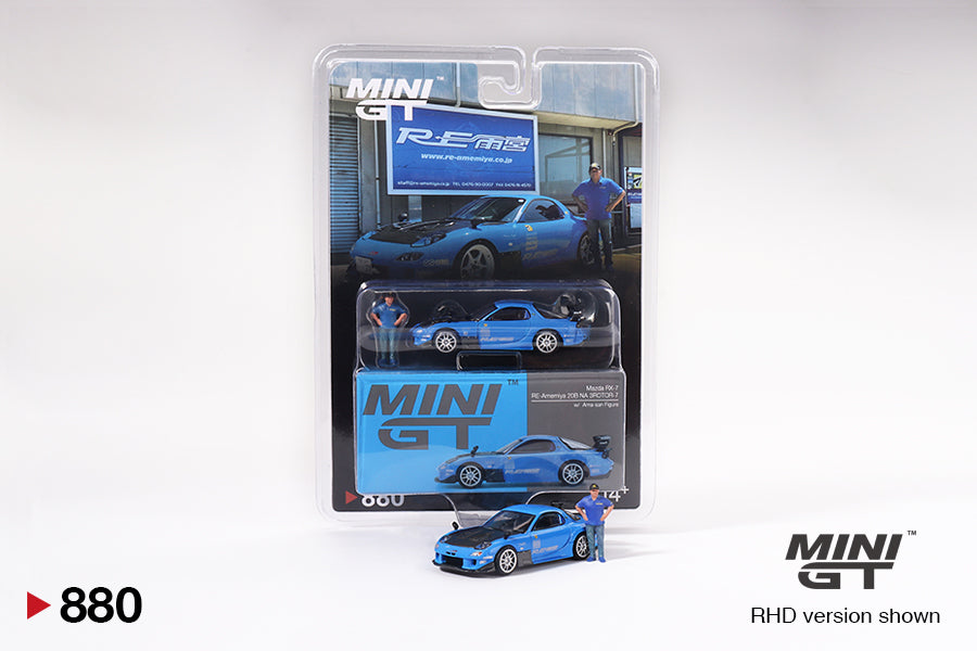 Mô hình xe Mini GT 1:64 Mazda RX-7 RE-Amemiya 20B NA 3ROTOR-7 w/ Ama-san Figure TAS 2025 Limited Edition RE-Amemiya Exclusive - MGT00880