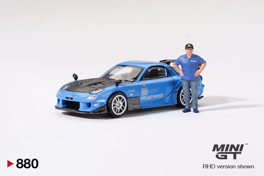 Mô hình xe Mini GT 1:64 Mazda RX-7 RE-Amemiya 20B NA 3ROTOR-7 w/ Ama-san Figure TAS 2025 Limited Edition RE-Amemiya Exclusive - MGT00880