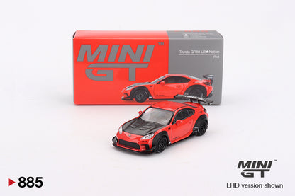 Mô hình xe Mini GT 1:64 Toyota GR86 LB★Nation Red - MGT00885