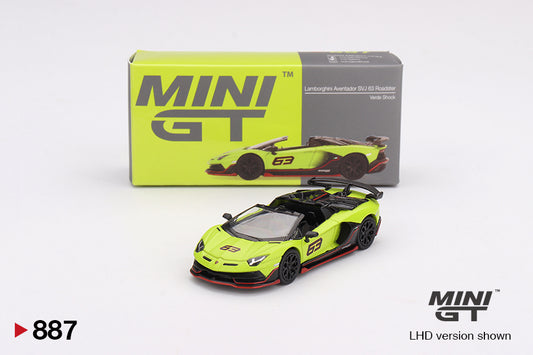 Mô hình xe Mini GT 1:64 Lamborghini Aventador SVJ 63 Roadster Verde Shock - MGT00887
