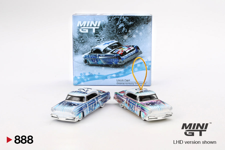 Mô hình xe Mini GT 1:64 Lincoln Capri Christmas Hot Rod by Tim Sadchikov 2024 Christmas Edition - MGT00888