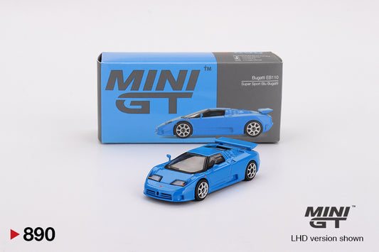 Mô hình xe Mini GT 1:64 Bugatti EB110 Super Sport Blu Bugatti - MGT00890