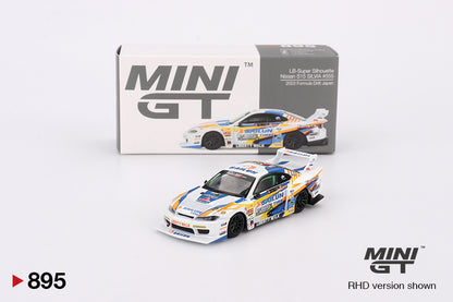 Mô hình xe Mini GT 1:64 Nissan LB-Super Silhouette S15 SILVIA #555 2023 Formula Drift Japan - MGT00895