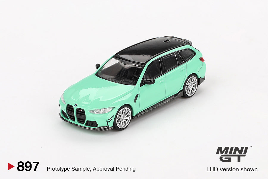 Mô hình xe Mini GT 1:64 BMW M3 M Performance Touring Mint Green - MGT00897