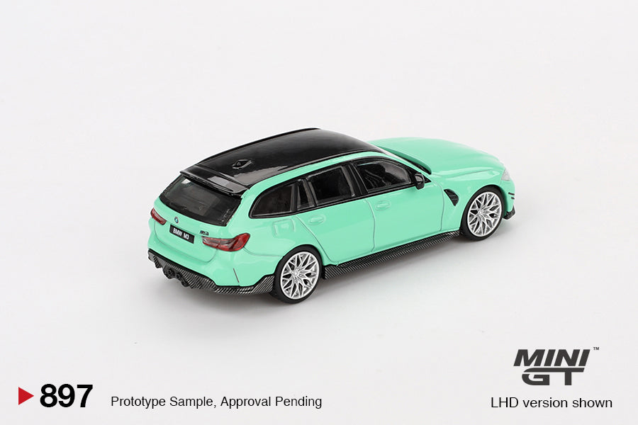 Mô hình xe Mini GT 1:64 BMW M3 M Performance Touring Mint Green - MGT00897