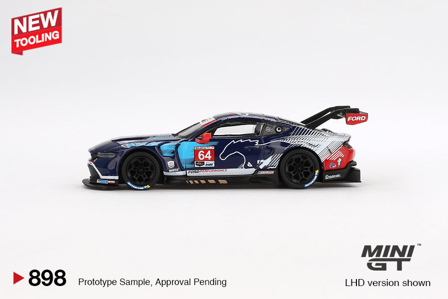 Mô hình xe Mini GT 1:64 Ford Mustang GT3 #64 Ford Multimatic Motorsports 2024 IMSA Daytona 24 Hrs - MGT00898