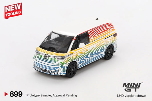 Mô hình xe Mini GT 1:64 Volkswagen ID. Buzz Prototype Rainbow - MGT00899