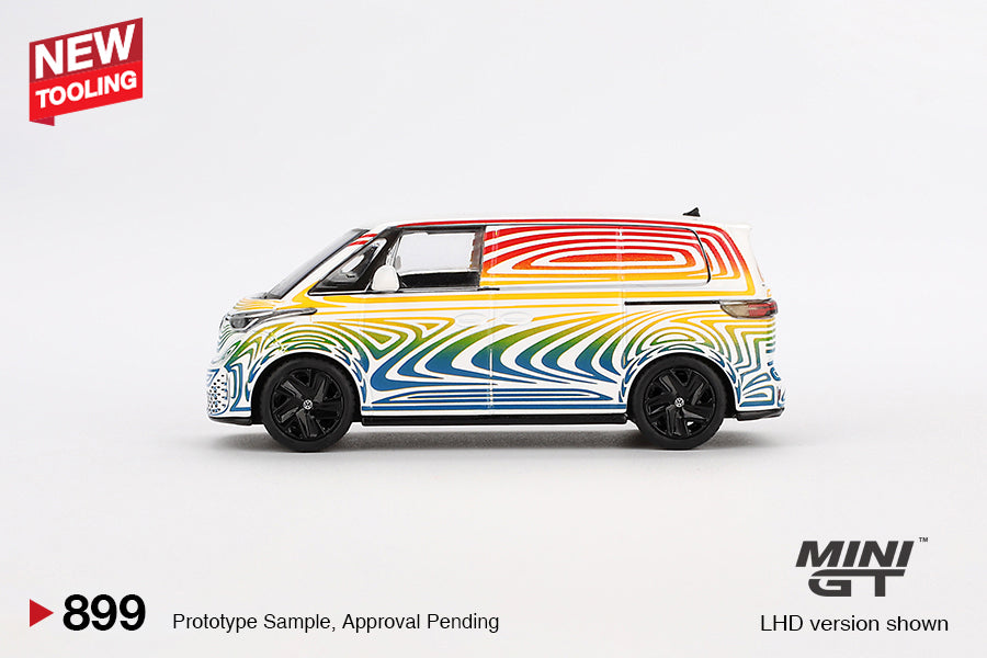 Mô hình xe Mini GT 1:64 Volkswagen ID. Buzz Prototype Rainbow - MGT00899
