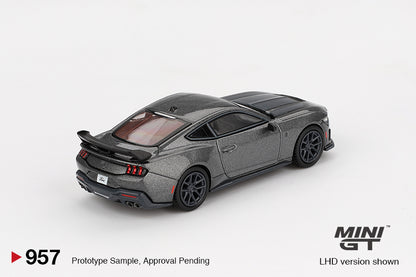 Mô hình xe Mini GT 1:64 Ford Mustang Dark Horse 2024 Carbonized Gray - MGT00957