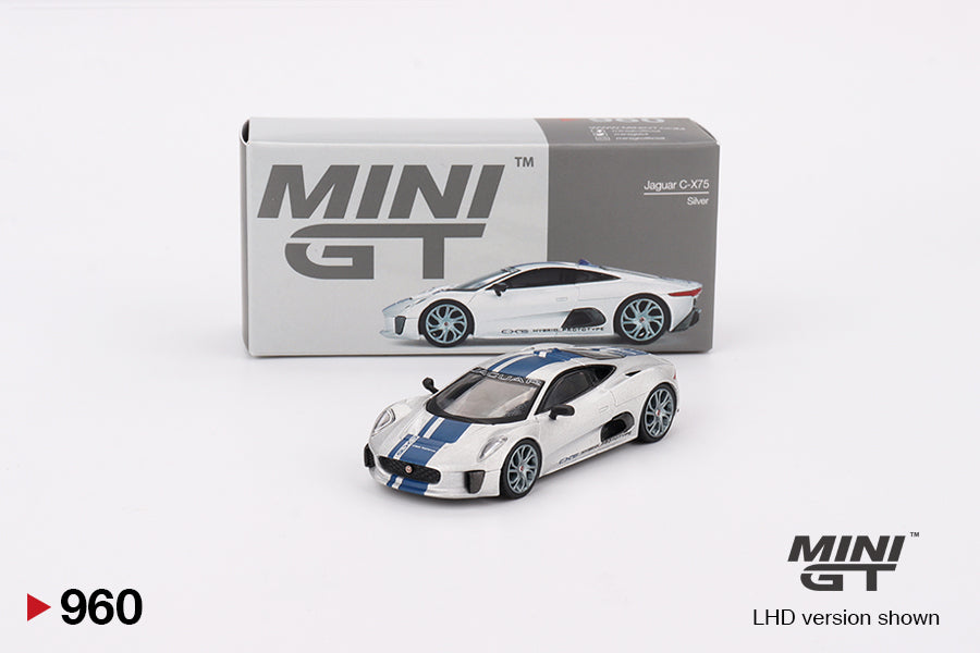 Mô hình xe Mini GT 1:64 Jaguar C-X75 Silver - MGT00960