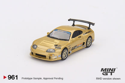 Mô hình xe Mini GT 1:64 Toyota Supra (A80) Top Secret GT-300 Top Secret Gold - MGT00961