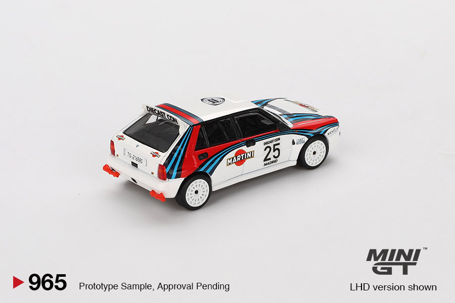 Mô hình xe Mini GT 1:64 Lancia Delta HF Integrale Evoluzione Martini Racing Diecast Con Madrid 2025 - MGT00965