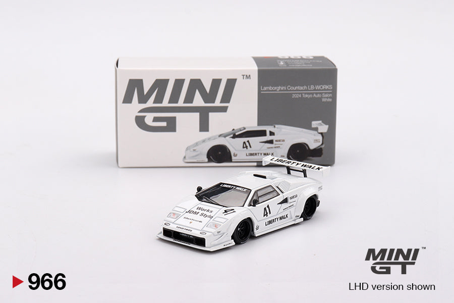Mô hình xe Mini GT 1:64 Lamborghini Countach LB-WORKS White 2024 Tokyo Auto Salon - MGT00966