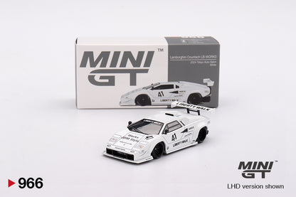 Mô hình xe Mini GT 1:64 Lamborghini Countach LB-WORKS White 2024 Tokyo Auto Salon - MGT00966