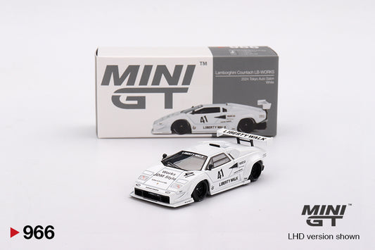 Mô hình xe Mini GT 1:64 Lamborghini Countach LB-WORKS White 2024 Tokyo Auto Salon - MGT00966