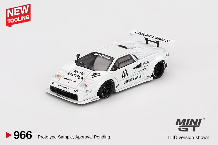 Mô hình xe Mini GT 1:64 Lamborghini Countach LB-WORKS White 2024 Tokyo Auto Salon - MGT00966