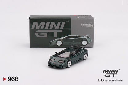 Mô hình xe Mini GT 1:64 Bugatti EB110 GT Verde Scuro - MGT00968