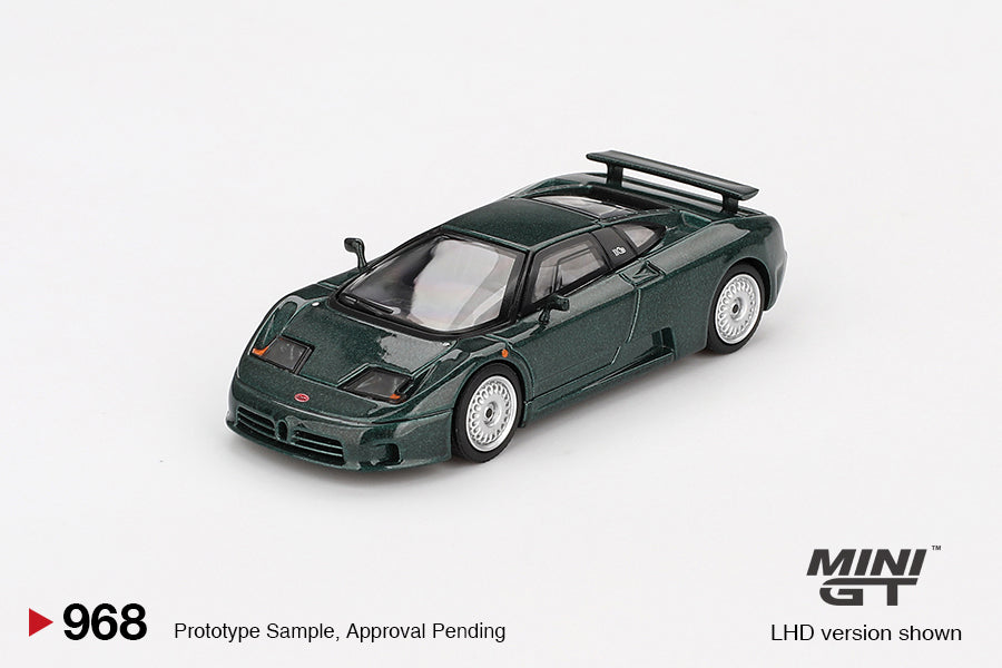 Mô hình xe Mini GT 1:64 Bugatti EB110 GT Verde Scuro - MGT00968