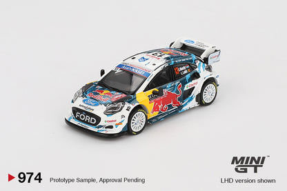 Mô hình xe Mini GT 1:64 Ford Puma Rally1 #13 M-Sport Ford WRT 2024 Rally Monte Carlo - MGT00974