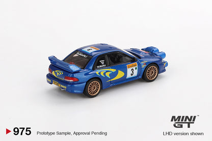 Mô hình xe Mini GT 1:64 Subaru Impreza WRC98 1998 Rally Monte-Carlo 3rd Place #3 - MGT00975