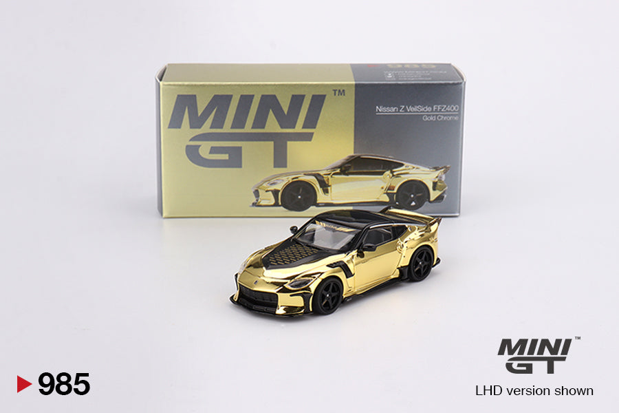 Mô hình xe Mini GT 1:64 Nissan Z VeilSide FFZ400 Gold Chrome - MGT00985