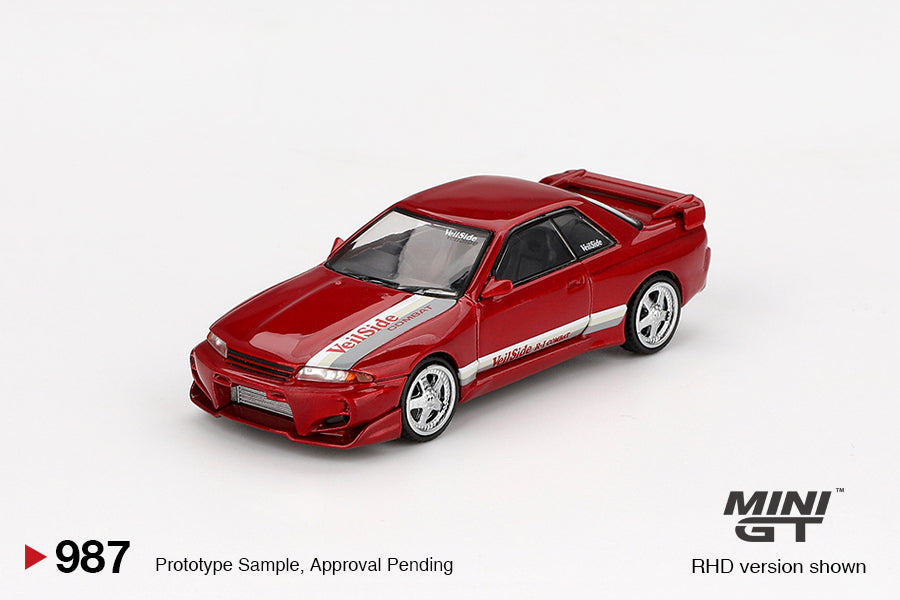 Mô hình xe Mini GT 1:64 Nissan Skyline GT-R (R32) VeilSide Combat C-I Gem Red - MGT00987