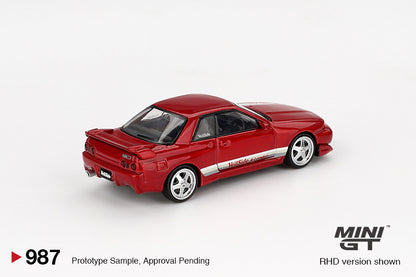 Mô hình xe Mini GT 1:64 Nissan Skyline GT-R (R32) VeilSide Combat C-I Gem Red - MGT00987