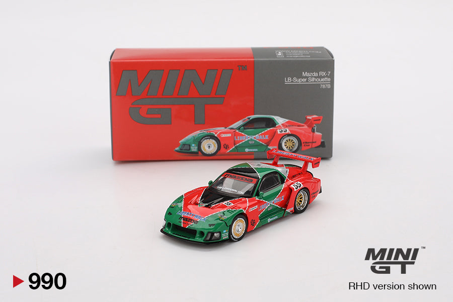 Mô hình xe Mini GT 1:64 Mazda RX-7 LB-Super Silhouette 787B - MGT00990