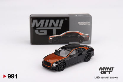 Mô hình xe Mini GT 1:64 Bentley Flying Spur Orange Flame / Onyx - MGT00991