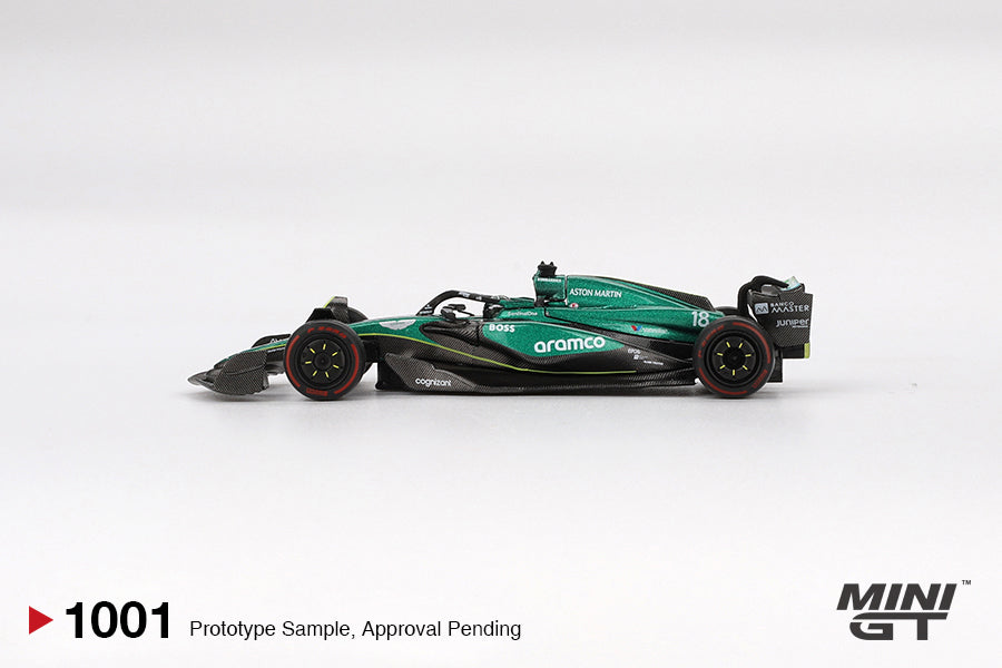 Mô hình xe Mini GT 1:64 Aston Martin AMR24 #18 Lance Stroll 2024 F1 2024 Bahrain GP - MGT01001