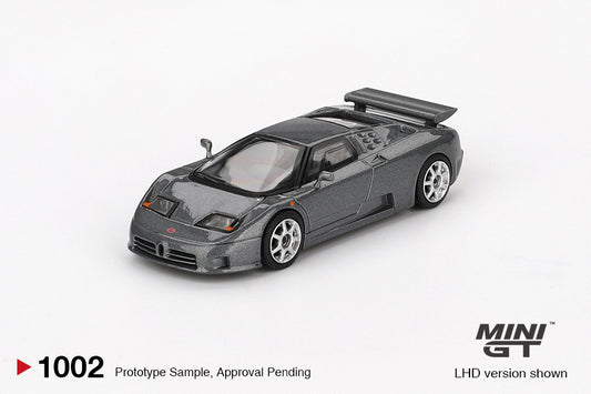 Mô hình xe Mini GT 1:64 Bugatti EB110 Super Sport Grigio Scuro - MGT01002