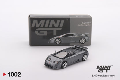 Mô hình xe Mini GT 1:64 Bugatti EB110 Super Sport Grigio Scuro - MGT01002