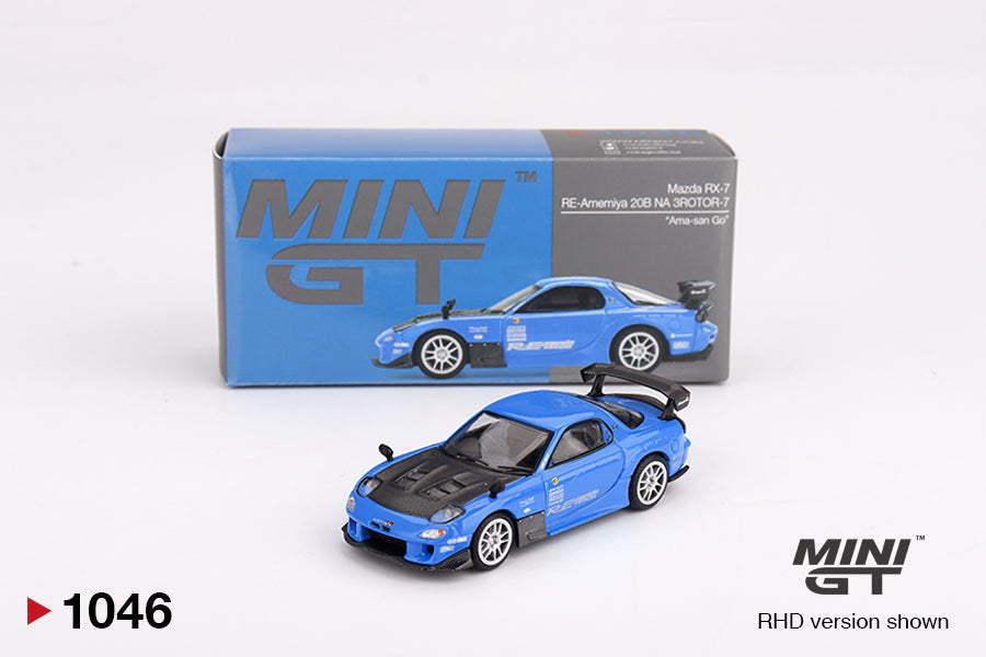 Mô hình xe Mini GT 1:64 Mazda RX-7 RE-Amemiya 20B NA 3ROTOR-7 “Ama-san Go” - MGT01046