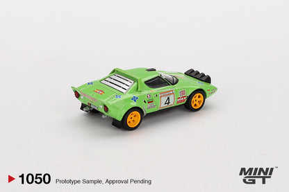 Mô hình xe Mini GT 1:64 Lancia Stratos HF #4 1979 Spanish Rally Champion - MGT01050