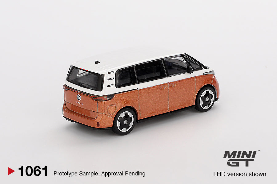 Mô hình xe Mini GT 1:64 Volkswagen ID.Buzz Candy White / Energetic Orange - MGT01061