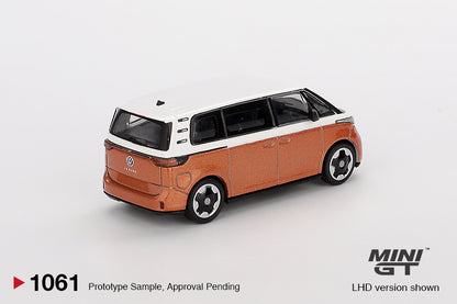 Mô hình xe Mini GT 1:64 Volkswagen ID.Buzz Candy White / Energetic Orange - MGT01061