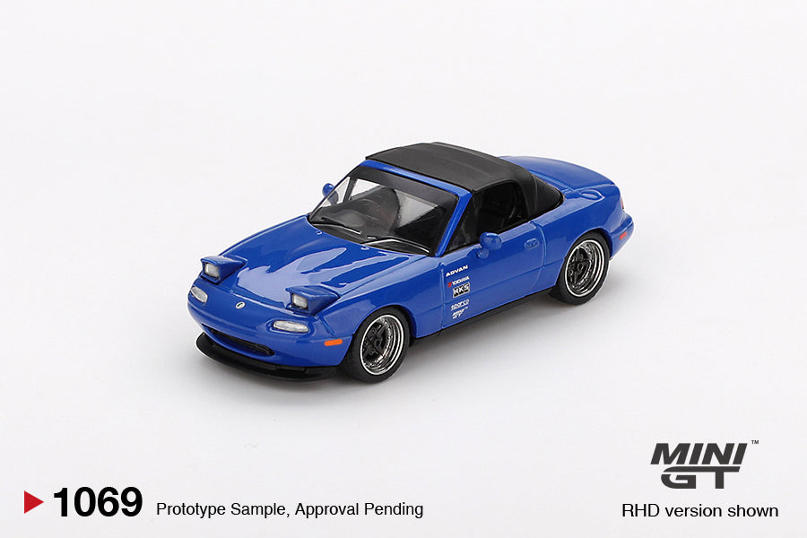 Mô hình xe Mini GT 1:64 Mazda Miata MX-5 (NA) Tuned Version Dark Blue - MGT01069