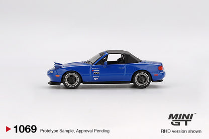 Mô hình xe Mini GT 1:64 Mazda Miata MX-5 (NA) Tuned Version Dark Blue - MGT01069
