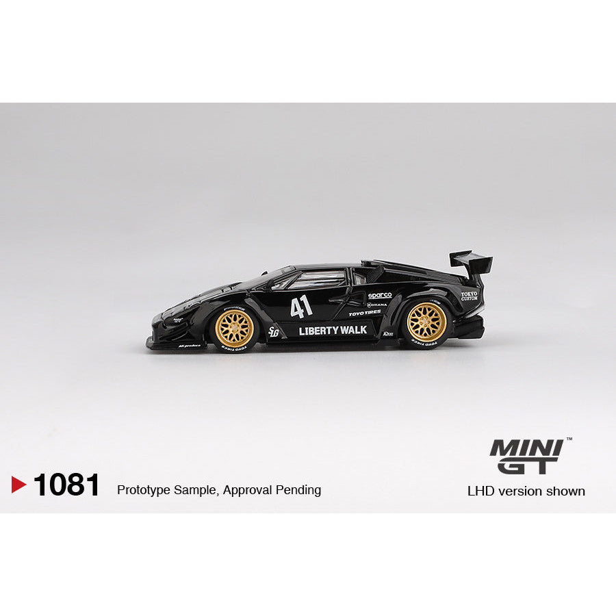 [Jualan Pra-pesanan] Akan datang November 2025: MINI GT 1/64 LAMBORGHINI COUNTACH LB-WORKS BLACK MGT01081 Model Kereta