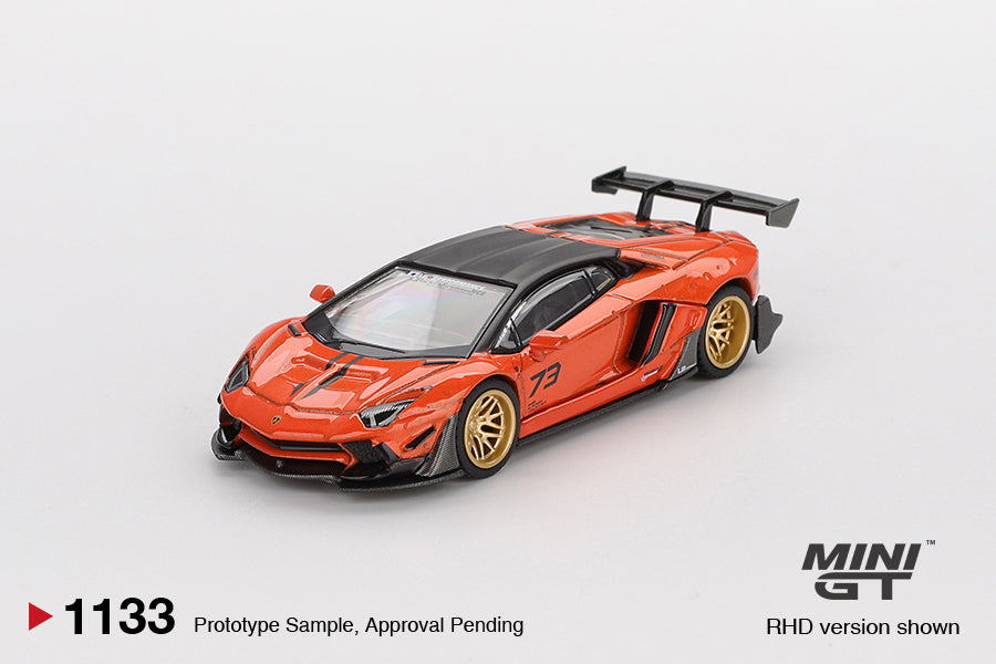 [Mocus Bán lượt mua trước] Sắp ra mắt Tháng 02/2026 mô hình xe Mini GT 1:64 LB★WORKS Lamborghini Aventador Limited Edition Orange MDX 2025 1133