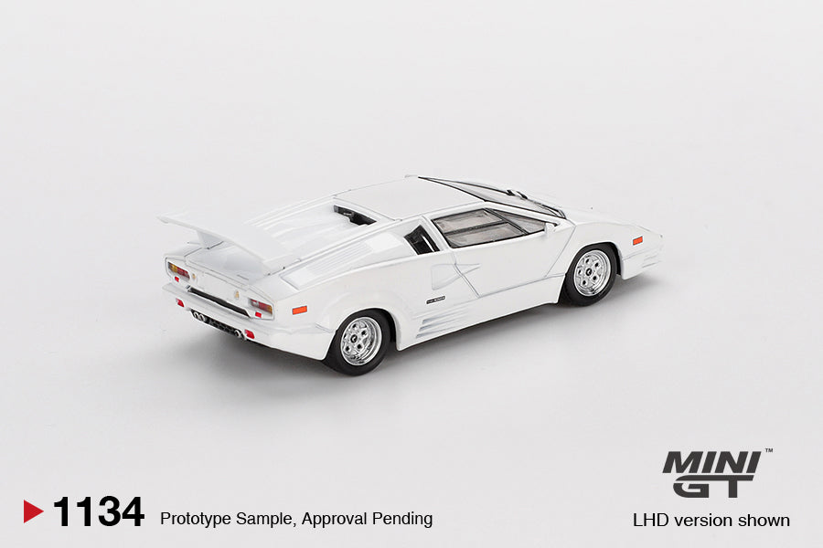 [Mocus Bán lượt mua trước] Sắp ra mắt Tháng 12/2025 mô hình xe Mini GT 1:64 Lamborghini Countach 25th Anniversary White 1134