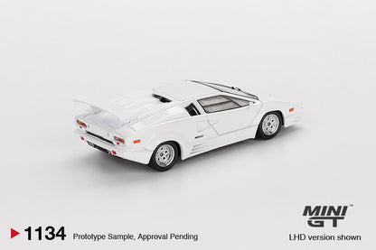 [Mocus Bán lượt mua trước] Sắp ra mắt Tháng 12/2025 mô hình xe Mini GT 1:64 Lamborghini Countach 25th Anniversary White 1134