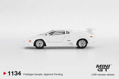 [Mocus Bán lượt mua trước] Sắp ra mắt Tháng 12/2025 mô hình xe Mini GT 1:64 Lamborghini Countach 25th Anniversary White 1134