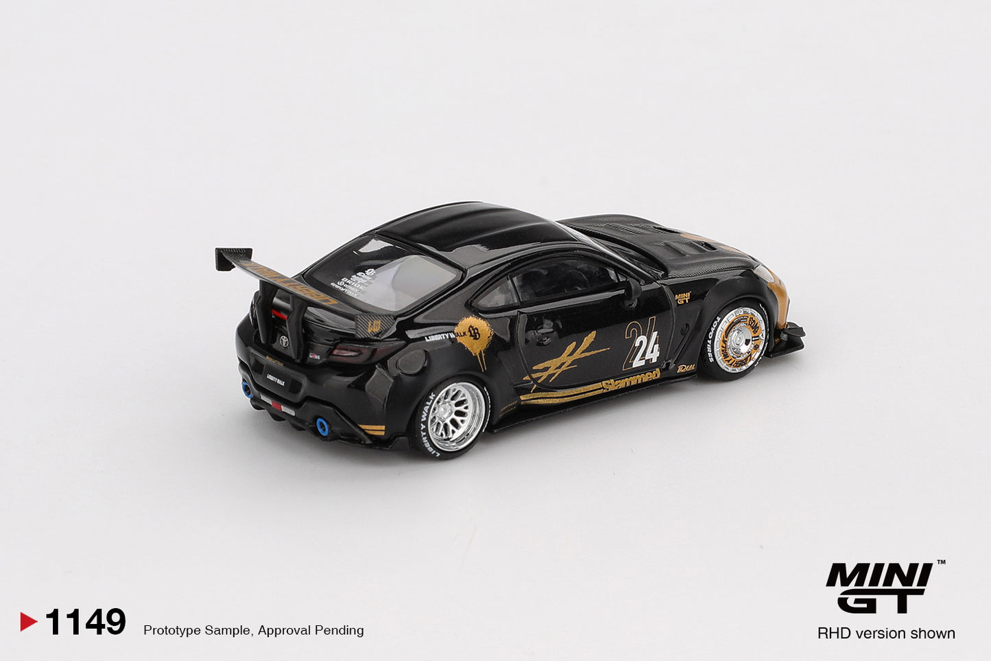 [Mocus Bán lượt mua trước] Sắp ra mắt Quý 01/2026 mô hình xe Mini GT 1:64 Toyota GR86 LB★Nation Black / Gold 1149