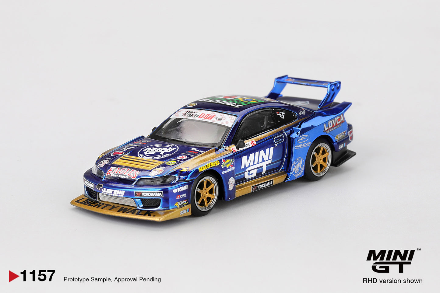 [Mocus Bán lượt mua trước] Sắp ra mắt Tháng 04/2026 mô hình xe Mini GT 1:64 Nissan LB-Super Silhouette S15 SILVIA  #555 Team MINI GT Liberty Walk 2025 Formula Drift 1157
