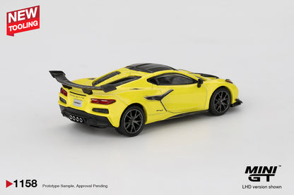 [Mocus Bán lượt mua trước] Sắp ra mắt Tháng 04/2026 mô hình xe Mini GT 1:64 Chevrolet Corvette ZR1  Accelerate Yellow 1158