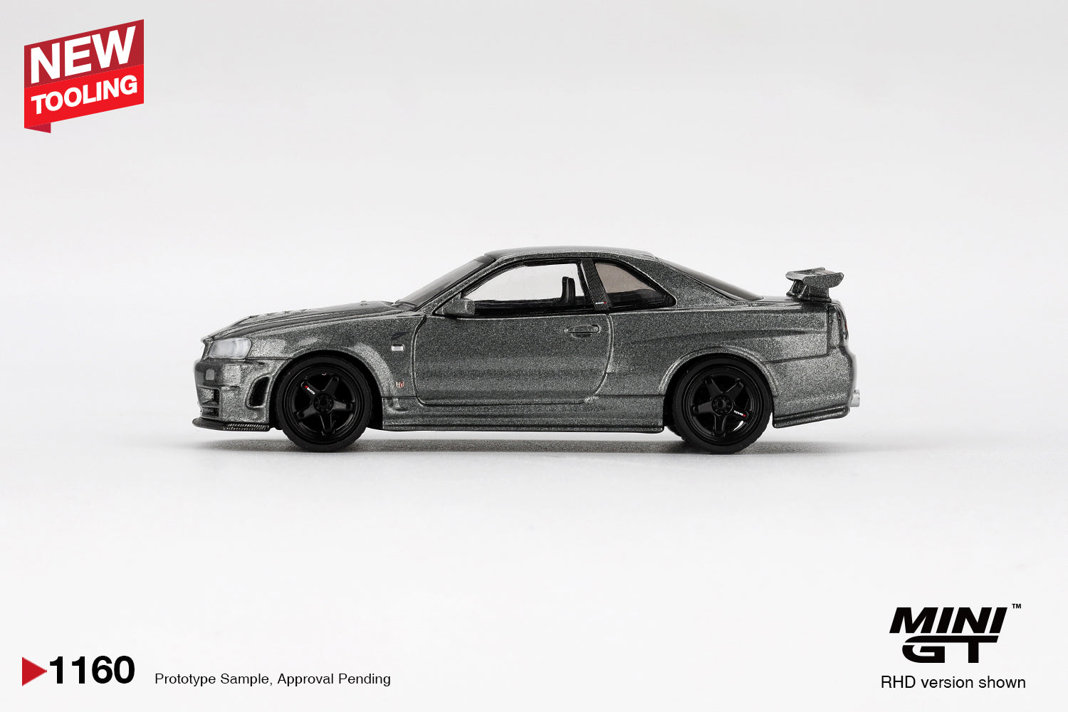 [Mocus Bán lượt mua trước] Sắp ra mắt Tháng 02/2026 mô hình xe Mini GT 1:64 Nissan Skyline GT-R Dark Metal Gray (NISMO BNR34 CRS Version) 1160