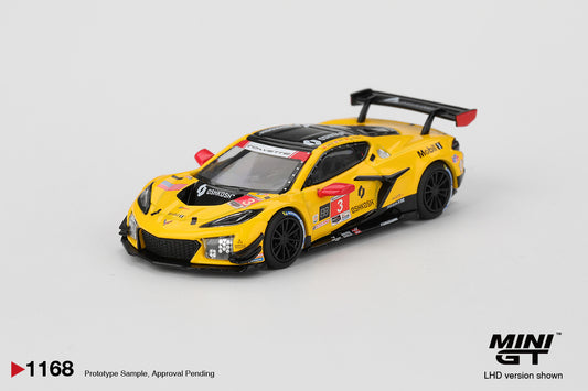 Sắp ra mắt Tháng 03/2026 mô hình xe Mini GT 1:64 Corvette Z06 GT3R #3 2025 IMSA Daytona 24 Hrs MGT01168