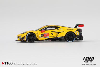 Sắp ra mắt Tháng 03/2026 mô hình xe Mini GT 1:64 Corvette Z06 GT3R #3 2025 IMSA Daytona 24 Hrs MGT01168